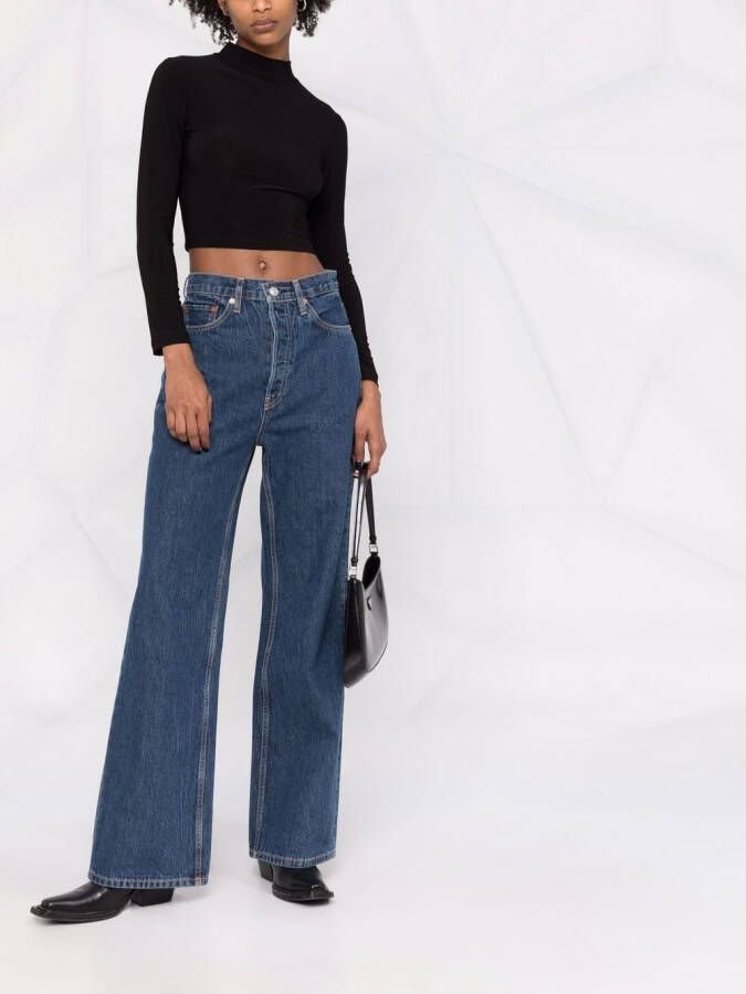 RE DONE High waist bootcut jeans Blauw