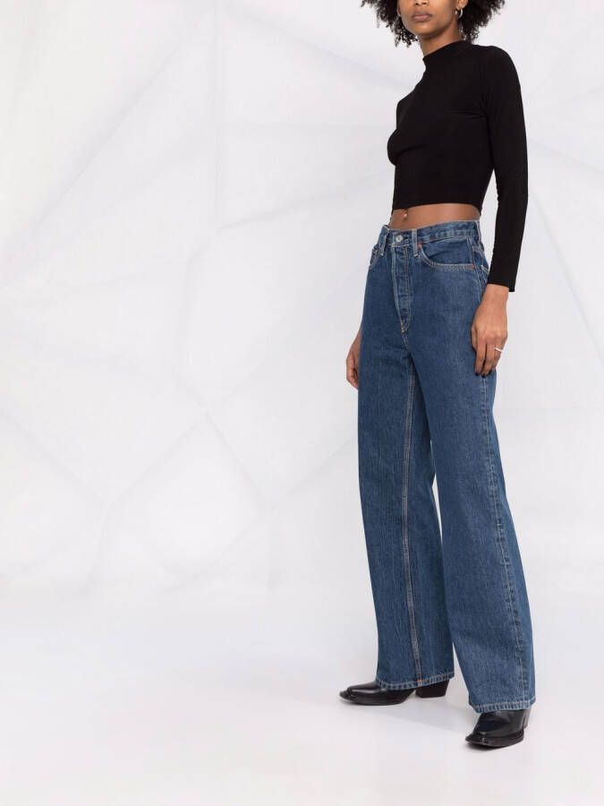 RE DONE High waist bootcut jeans Blauw