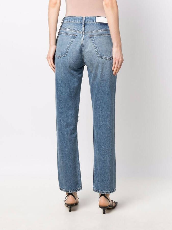 RE DONE Jeans met gerafeld detail Blauw