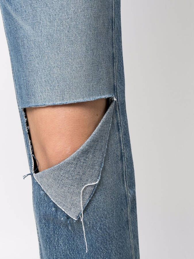 RE DONE Jeans met gerafeld detail Blauw
