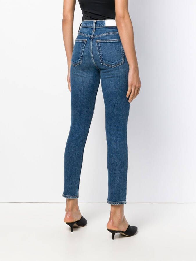 RE DONE laagbouw skinny jeans Blauw