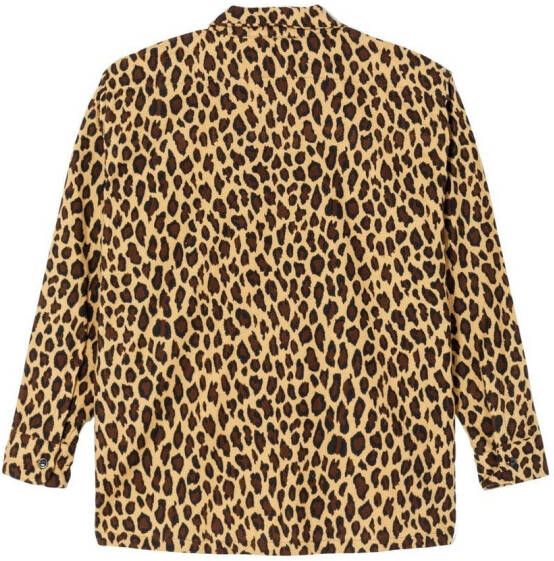 RE DONE Overhemd met luipaardprint Geel
