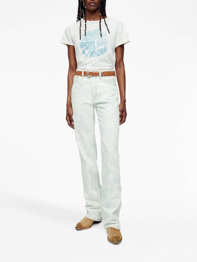 RE DONE Ruimvallende jeans Wit