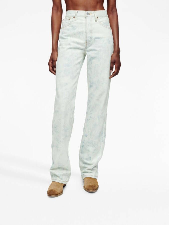 RE DONE Ruimvallende jeans Wit