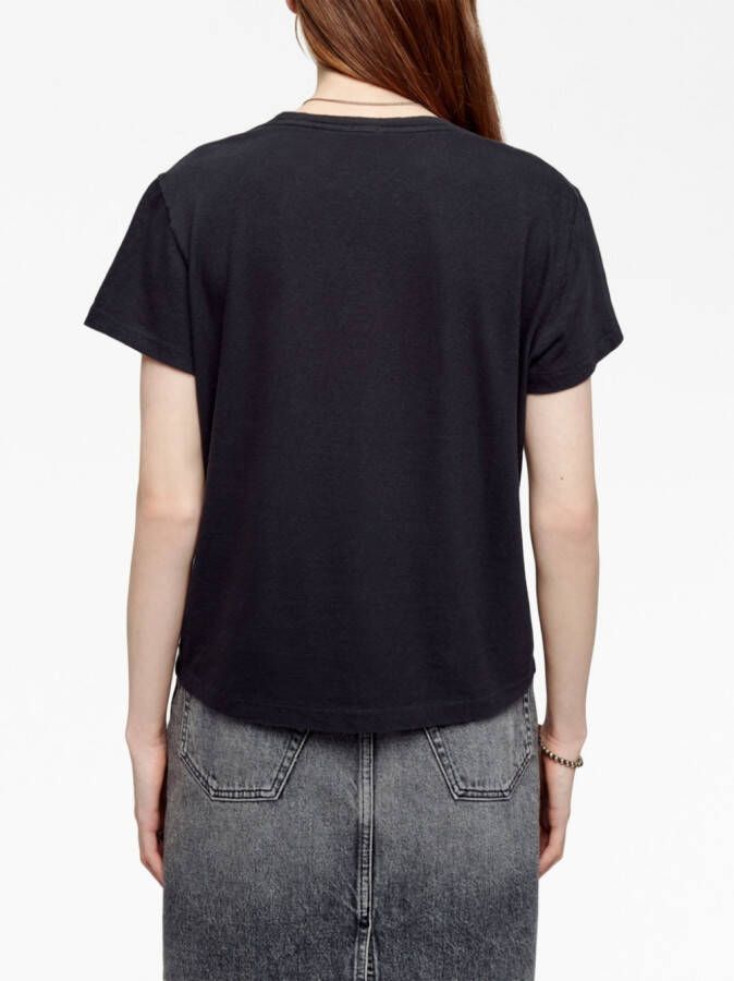 RE DONE Katoenen T-shirt Zwart