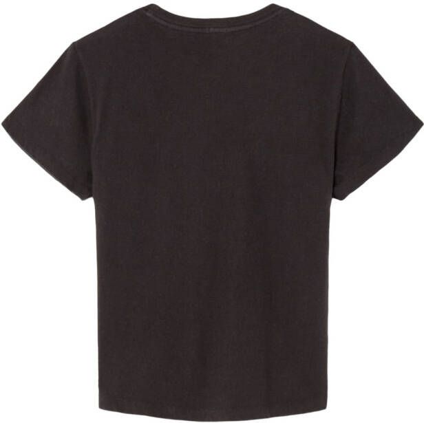 RE DONE Katoenen T-shirt Zwart