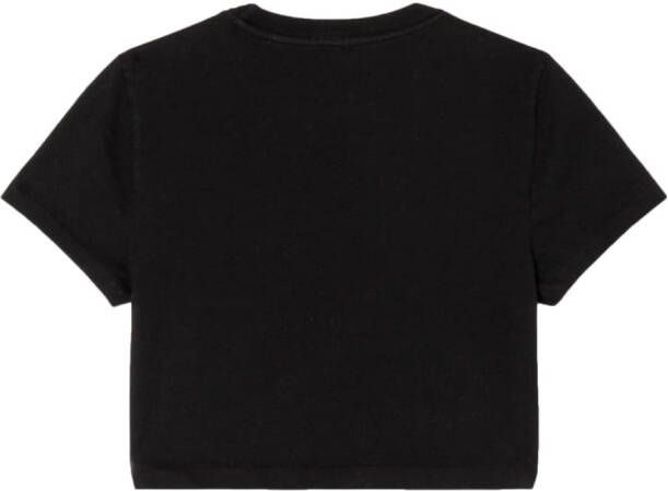 RE DONE Cropped T-shirt Zwart