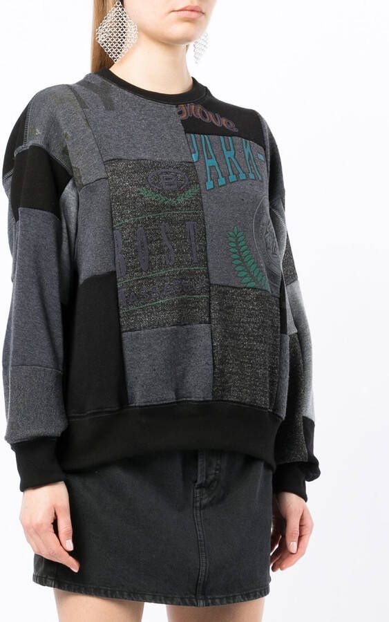 RE DONE Sweater met gemixte print Zwart