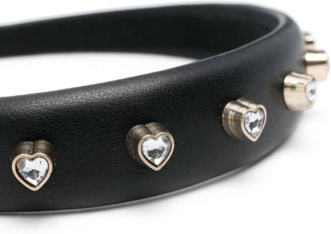 RED(V) Hoofdband verfraaid met hart Zwart