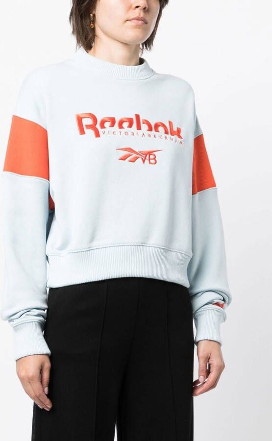 Reebok Sweater met logoprint Blauw