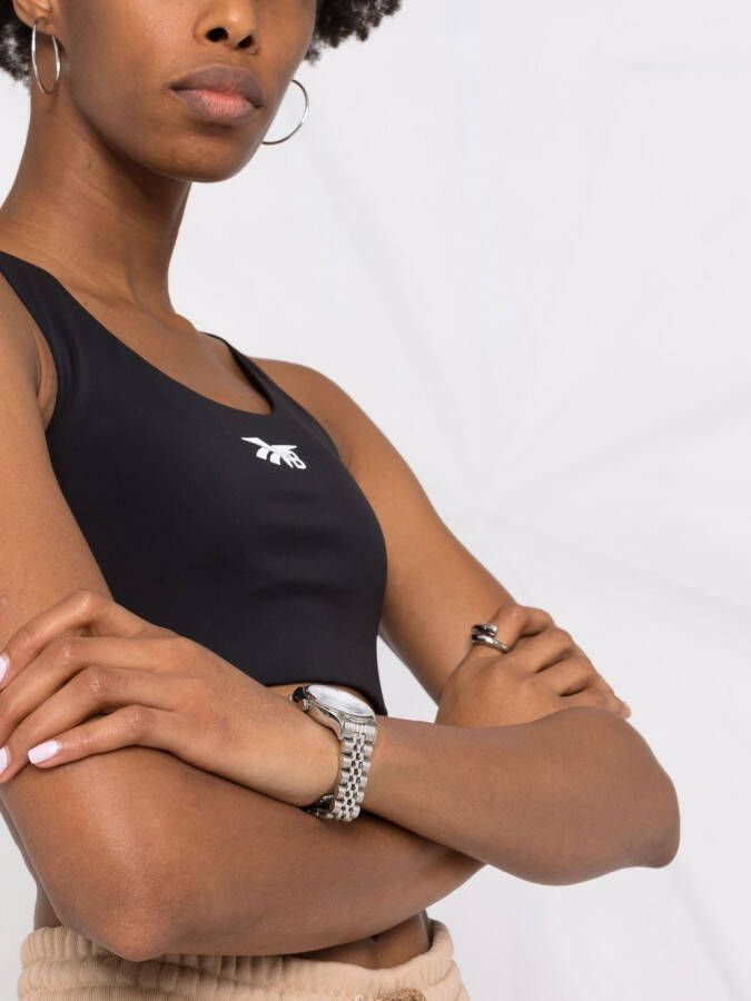 Reebok Sport-bh met logoprint Zwart