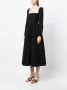 Reformation Midi-jurk met vierkante hals Zwart - Thumbnail 3