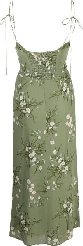 Reformation Kourtney floral-print dress Groen