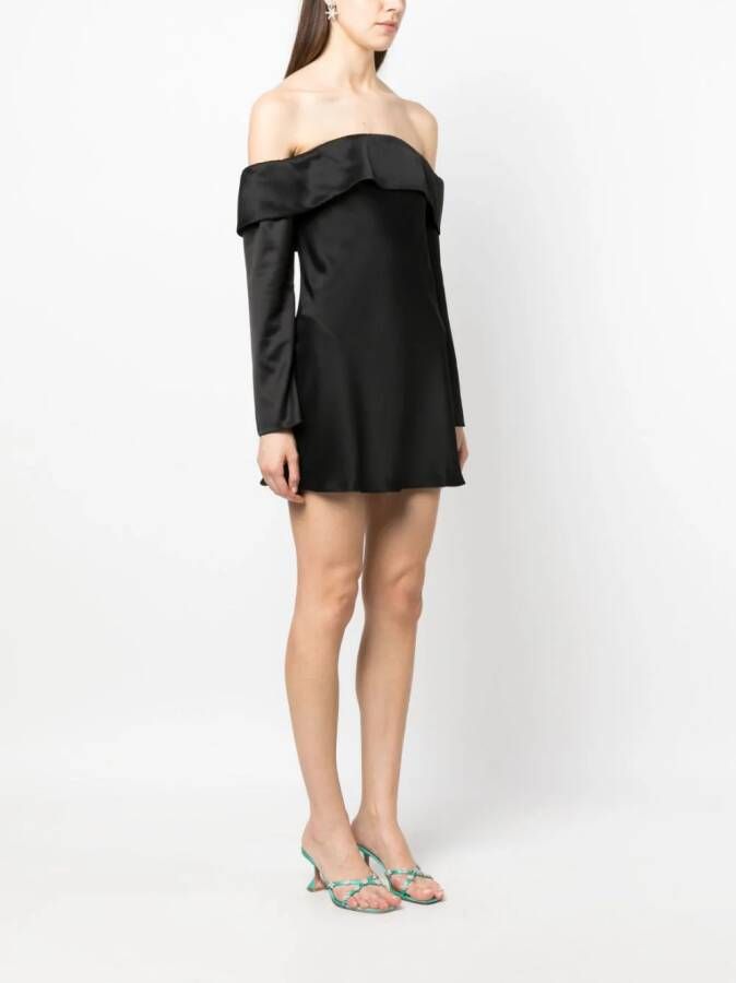 Reformation Off-shoulder mini-jurk Zwart