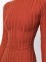 Reformation Libra gerute mini-jurk met lange mouwen Oranje - Thumbnail 5