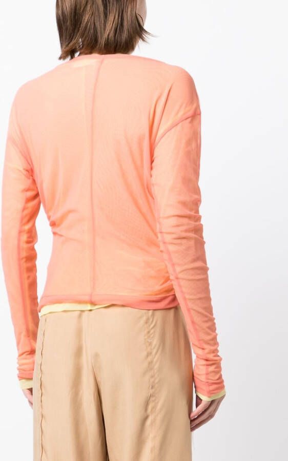 Rejina Pyo Asymmetrische blouse Oranje