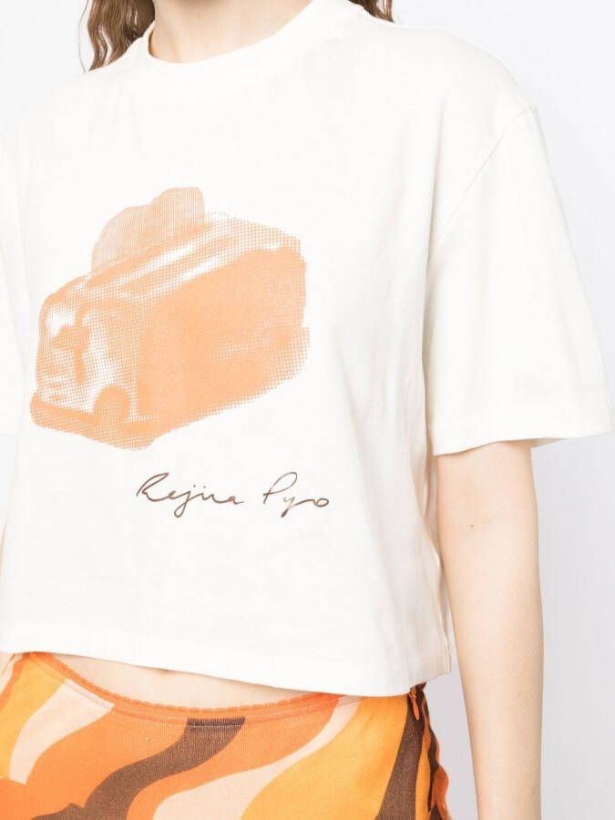 Rejina Pyo Cropped T-shirt Geel