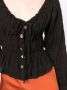 Rejina Pyo Gesmockte blouse Zwart - Thumbnail 5