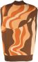 Rejina Pyo Frida hemd met abstract patroon Bruin - Thumbnail 2