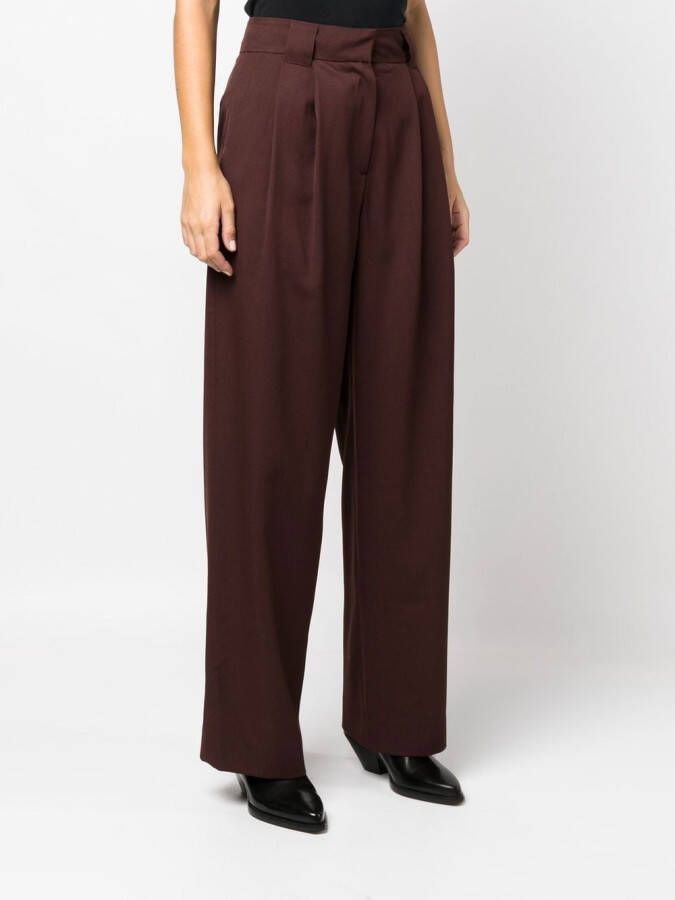 Rejina Pyo High waist broek Beige