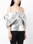 Rejina Pyo Metallic blouse Zilver - Thumbnail 3