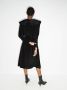 Rejina Pyo Midi-jurk met oversized kraag Zwart - Thumbnail 3