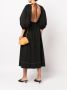 Rejina Pyo Midi-jurk met pofmouwen Zwart - Thumbnail 2