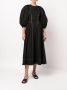 Rejina Pyo Midi-jurk met pofmouwen Zwart - Thumbnail 3