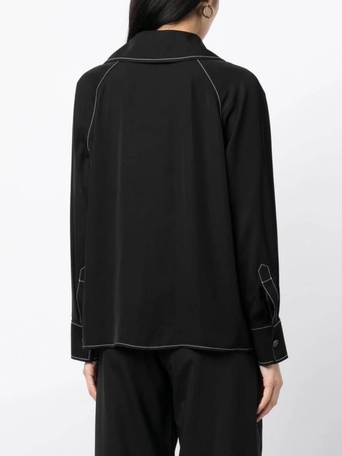 Rejina Pyo Asymmetrische blouse Zwart