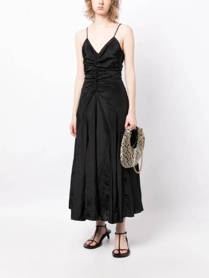Rejina Pyo Mouwloze jurk Zwart