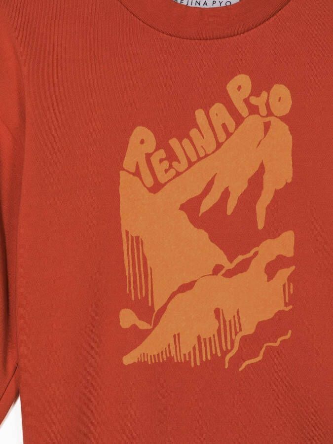 Rejina Pyo Sweater met logoprint Rood