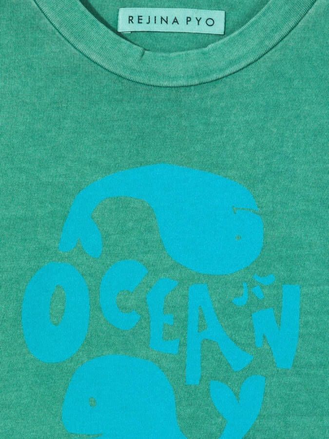 Rejina Pyo T-shirt met grafische print Groen