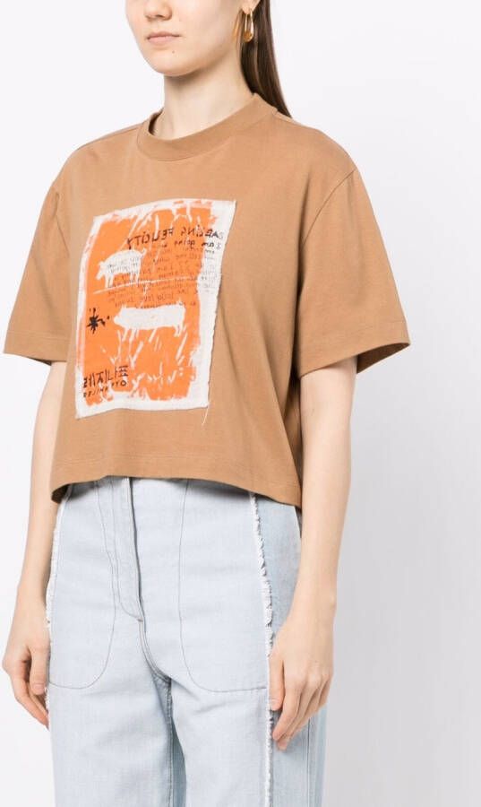 Rejina Pyo T-shirt met print Bruin