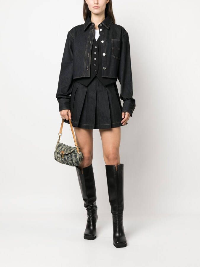 REMAIN Denim blouse Zwart
