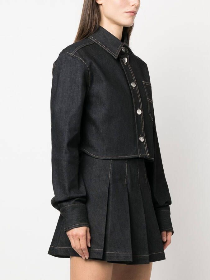 REMAIN Denim blouse Zwart