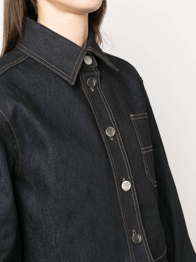 REMAIN Denim blouse Zwart