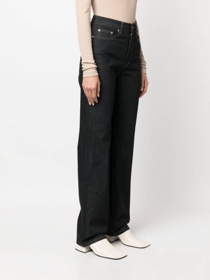 REMAIN Broek met wijde pijpen Zwart