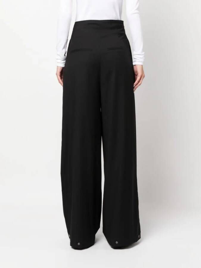REMAIN Broek met wijde pijpen Zwart
