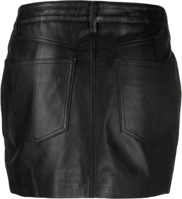 REMAIN Leren mini-rok Zwart