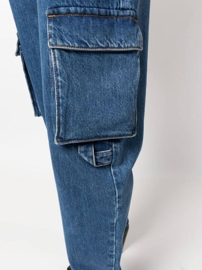 REMAIN Jeans met toelopende pijpen Blauw