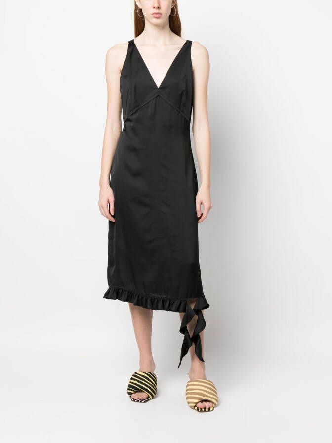 REMAIN Mouwloze maxi-jurk Zwart