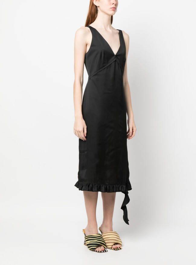 REMAIN Mouwloze maxi-jurk Zwart