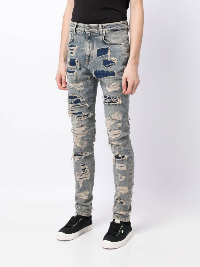 Represent Gerafelde jeans Blauw