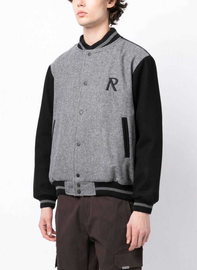 Represent Bomberjack met geborduurd logo Grijs