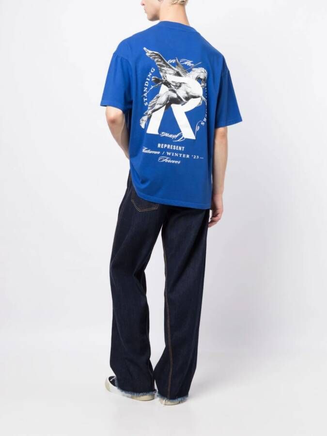 Represent T-shirt met print Blauw