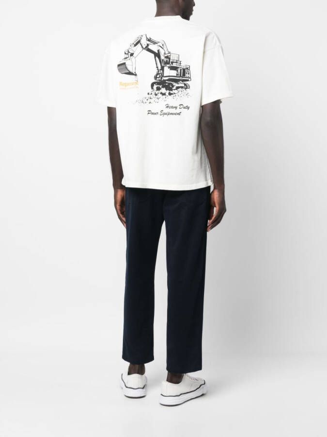 Represent T-shirt met print Wit