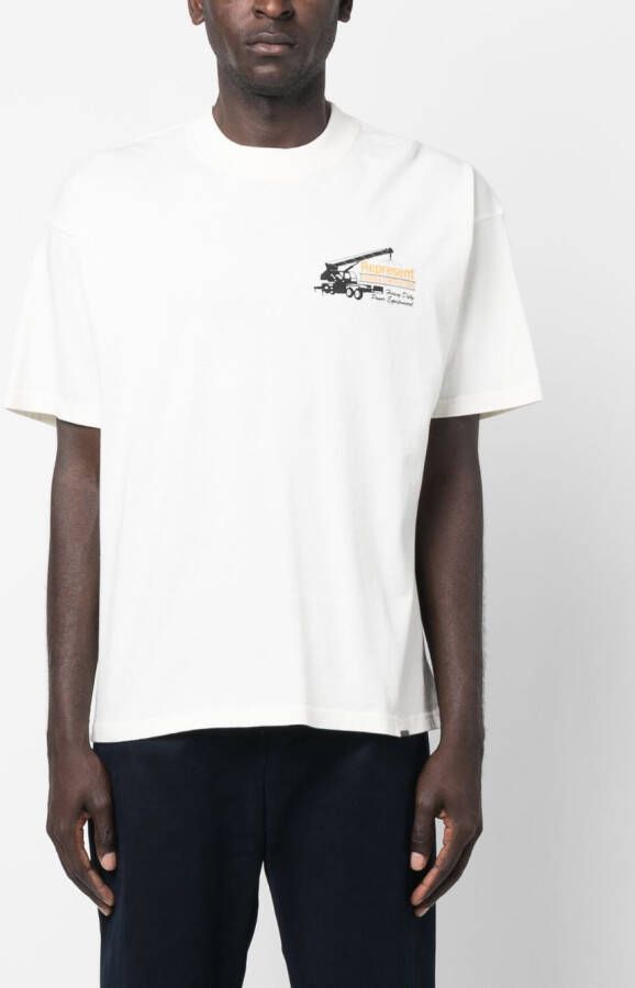 Represent T-shirt met print Wit