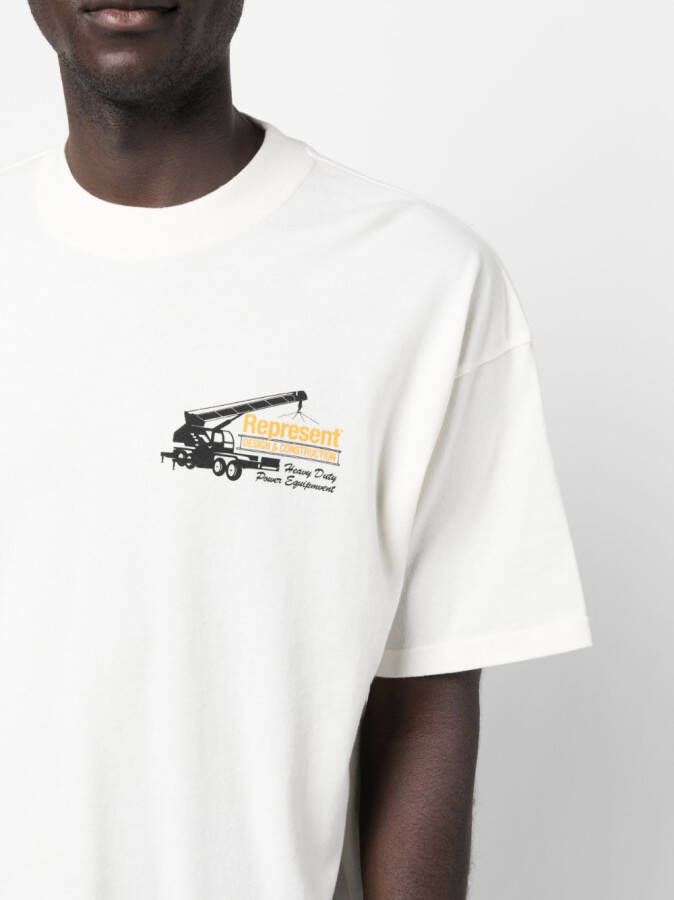Represent T-shirt met print Wit