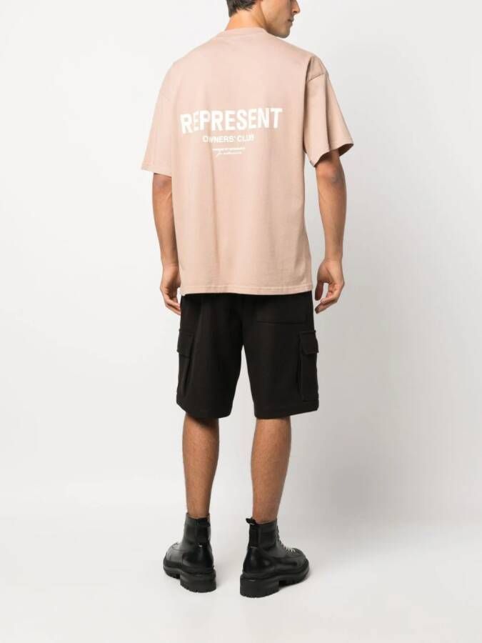 Represent T-shirt met logoprint Bruin