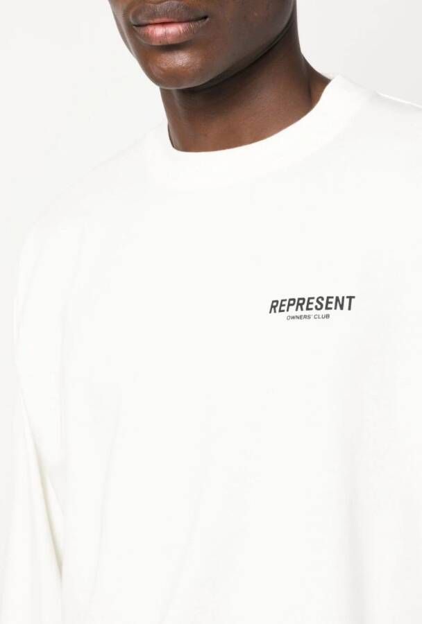 Represent T-shirt met print Wit